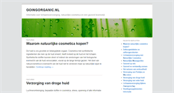 Desktop Screenshot of goingorganic.nl